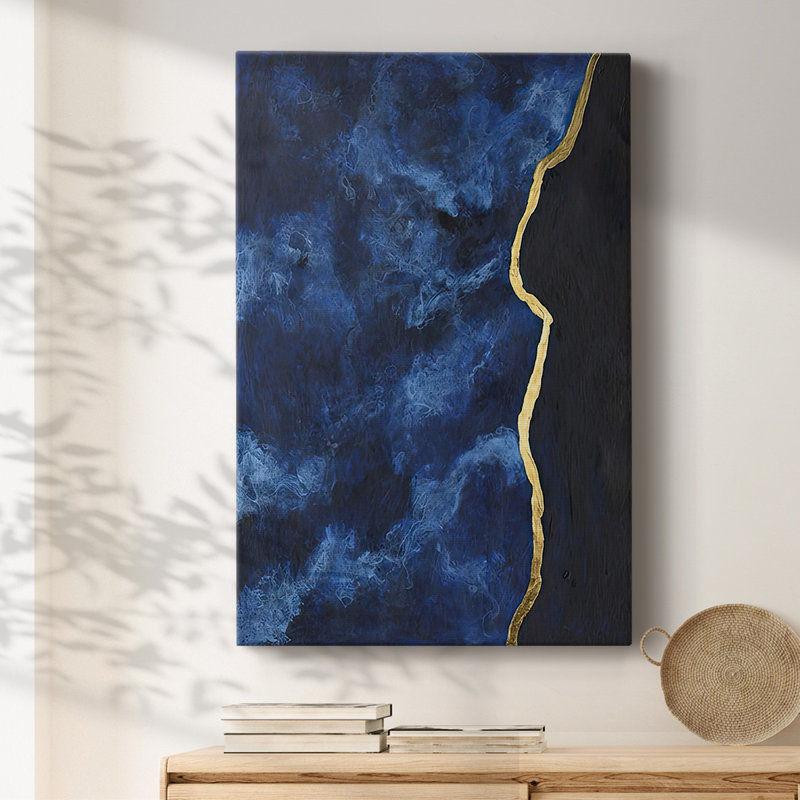 Gilt Indigo I - Wrapped Canvas Print