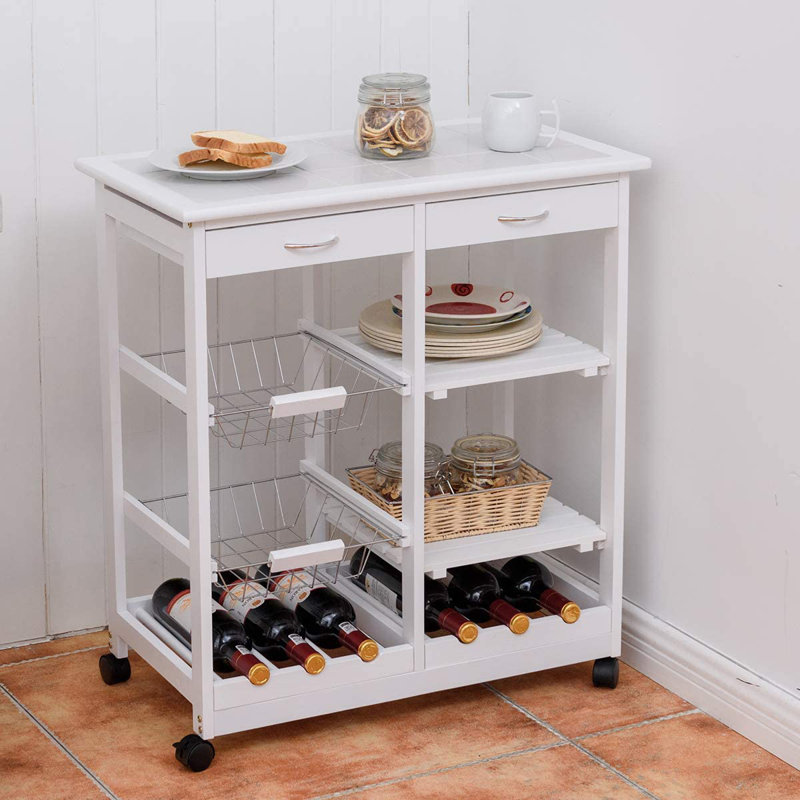 Karli Kitchen Cart, White