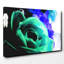 Teal Flower Rose - Wrapped Canvas-19096593