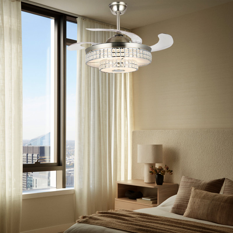 Ventilateur de plafond 42 po avec lumières DEL Thaniel