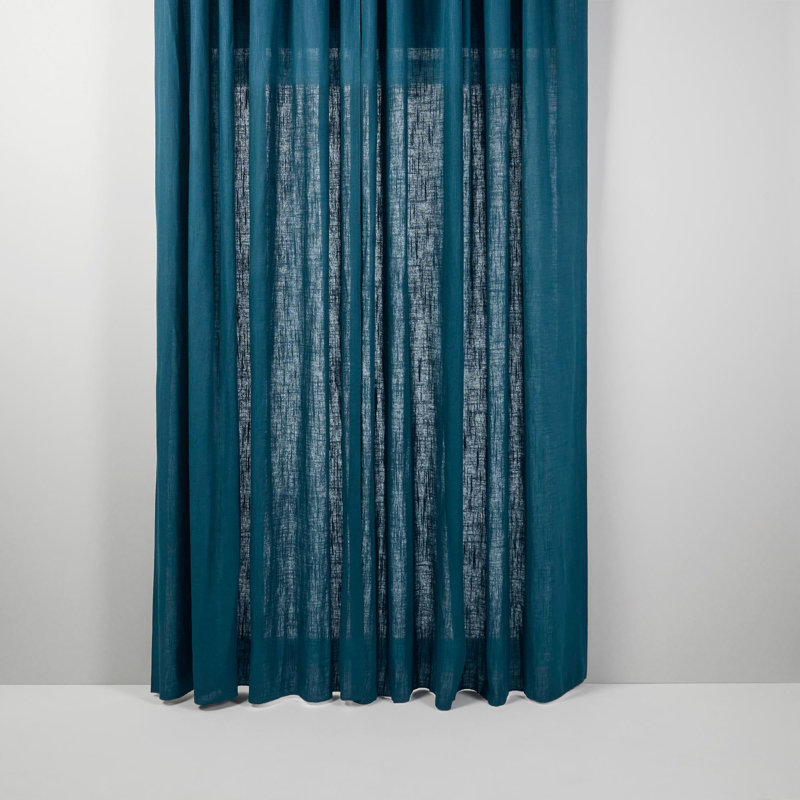 Bellavista Semi Sheer Curtain Single Panel, 200 x 280cm, Deep Turquoise