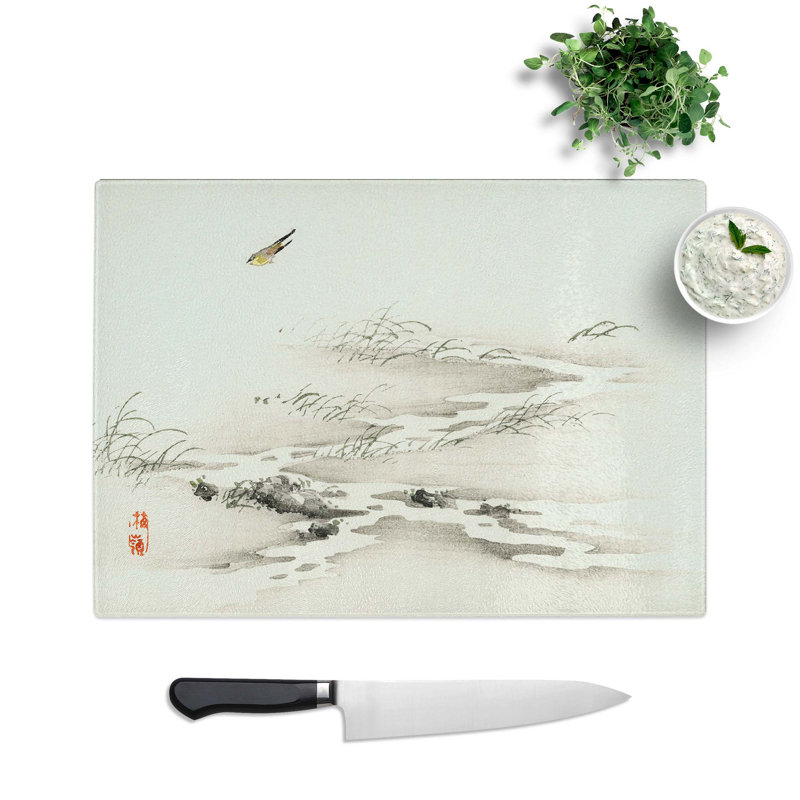 Glass Flying Bird by Kono Baireir Chopping Board, 39 cm W x 28.5 cm L