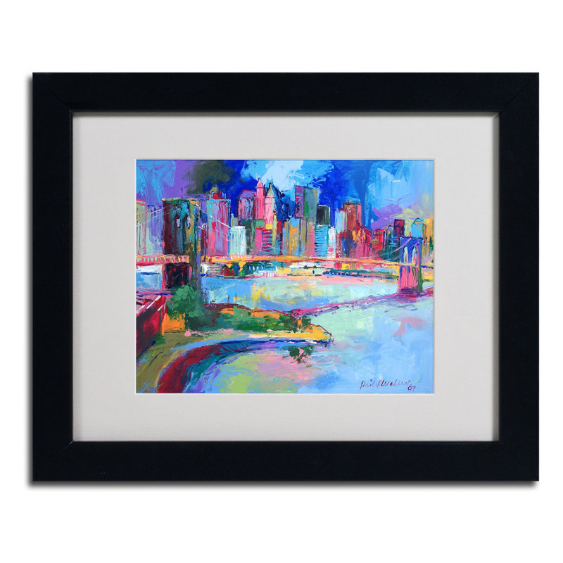 Beulaville «Brooklyn», reproduction d'art sur toile encadrée, H 11 po x l 14 po x P 0,5 po, Noir
