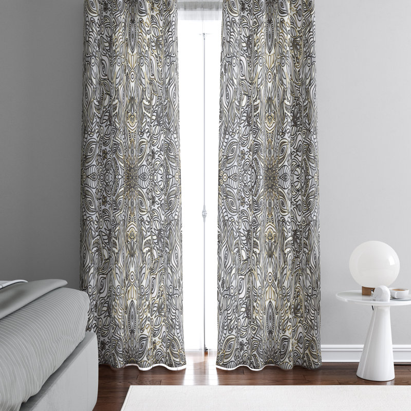 Semi Sheer Curtain Panel Pair, 56" W x 78" L