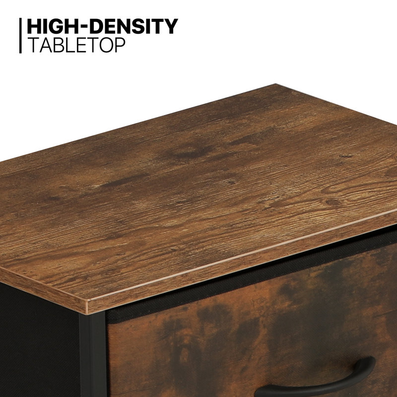 Commode 3 tiroirs Kasandra, Grain de bois