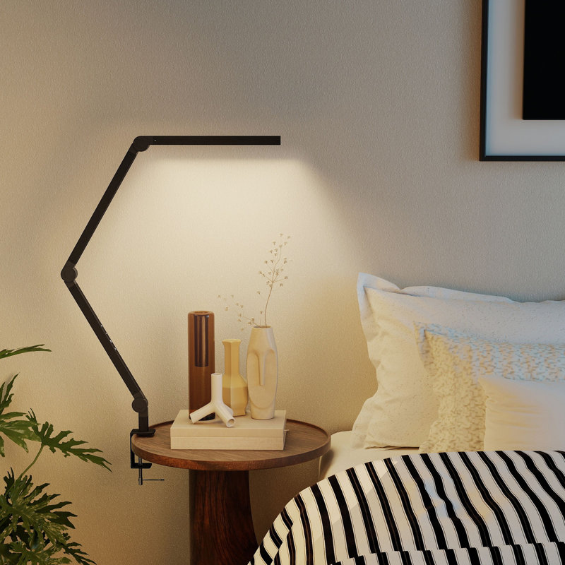 Adjustable Aluminium, Plastic Desk Lamp, Black