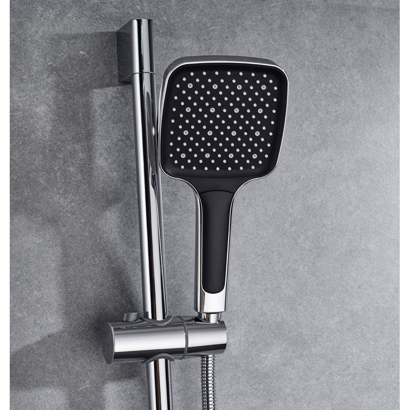 Kattie Handheld Shower Head, Chrome/Black