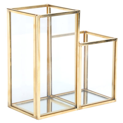 Boîte de rangement en verre pour jardin