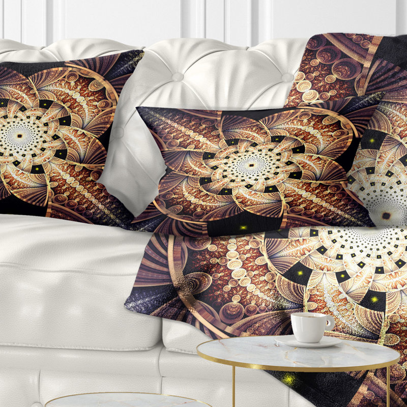Coussin lombaire en fleur symétrique floral
