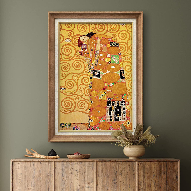 Peinture sur toile Foulard par Gustav Klimt, Naturel