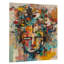 «Abstract Face Portrait II», art mural acrylique abstrait à l'encre liquide pour le salon-101506795