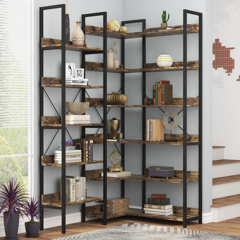 Bibliothèque en coin 75,2 "H