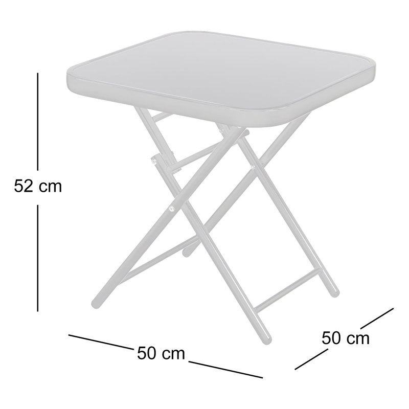 Gobin 50cm Square Folding Table