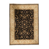 Wool Oriental Area Rug in Navy
