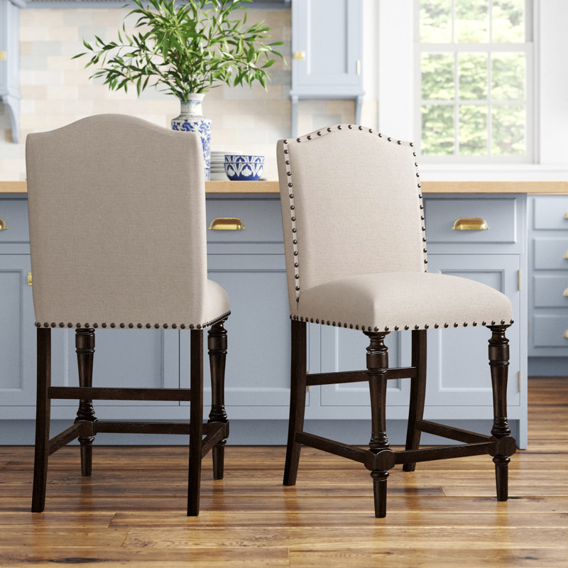 Jabree Upholstered Counter Stool, Espresso 