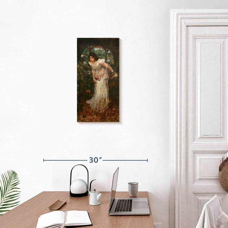 La Dame de Shalott en 1894, H 24 po x l 12 po