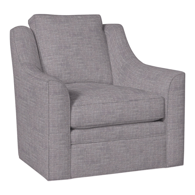Fauteuil pivotant American Bungalow Nicholas, Chenille nomade ardoise Crypton®