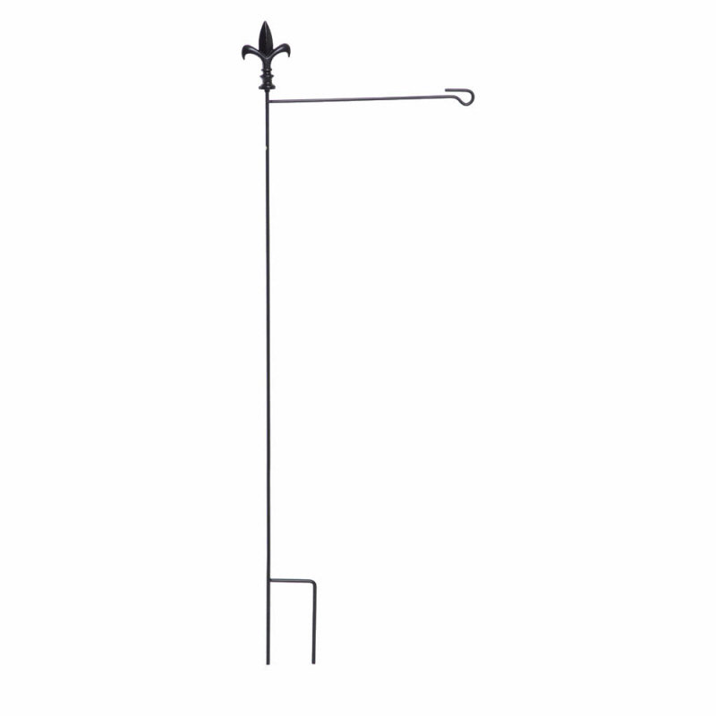 Fleur De Lis Iron Adjustable Garden Flagpole Ophelia & Co.
