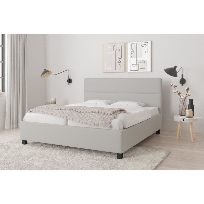 Polsterbett Graveline, 200 x 200 cm, Beige