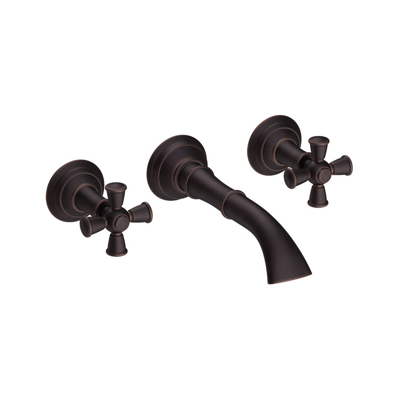 Aylesbury Wall Mount Bathroom Faucet, Venetian Bronze
