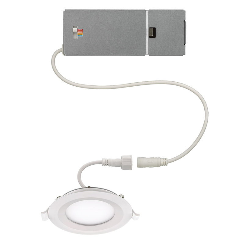 3 po. Luminaire encastré à DEL encastré réglable sans lumière 550 lumens Canless