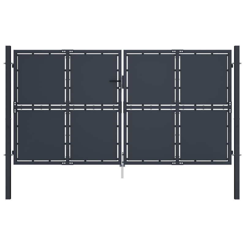 Mosig Anthracite Metal Gate, 225cm H x 300cm W