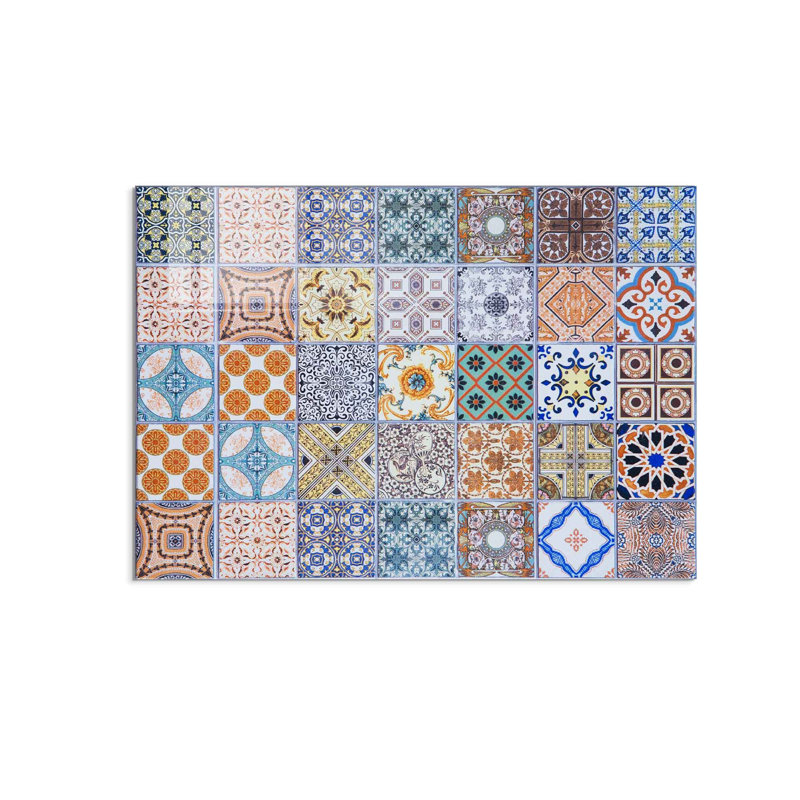 Élégante peinture décorative en verre trempé de 19,7 po x 27,6 po | 100% verre trempé, épaisseur: 0,16 pouce | Parfait pour la décoration intérieure, le salon et le bureau | Superbe œuvre d'art avec une esthétique moderne
