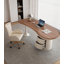 Bureau ovale avec 2 tiroirs-1218941794
