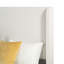 Lit plateforme tapissier de grande taille avec tête de lit grand, conceptions minimalistes en chenille de qualité supérieure, lit plateforme de style simple rétro sans sommier, assemblage facile, ivoire-393849144