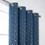 Delsanto Golden Starry Night Polyester Blackout Curtain Pair-88408020-88408023