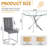 5- Piece Dining Table Set,Glass Top Metal Base Dining Tablewith 4 Faux Leather Dining Chairs-111233761-111233766