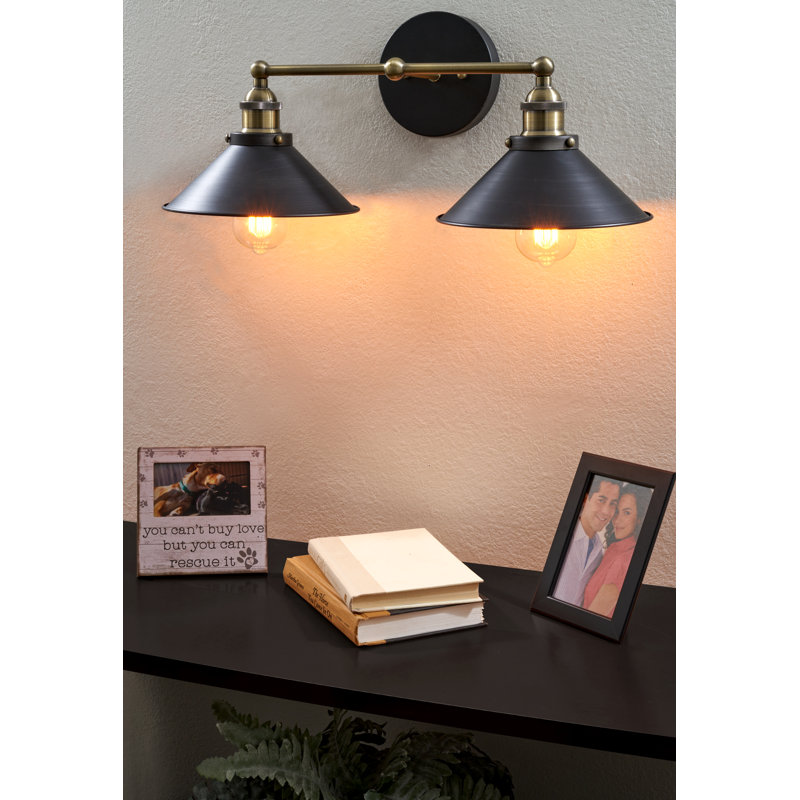 Éclairage pour salle de bain 2 lumières à intensité variable noir / brun Miral