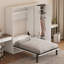 Lit escamotable simple avec casiers et armoires