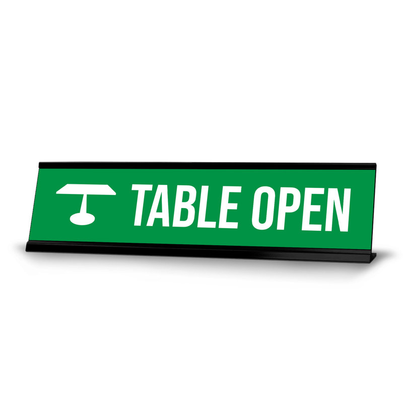 Plaque de table ouverte