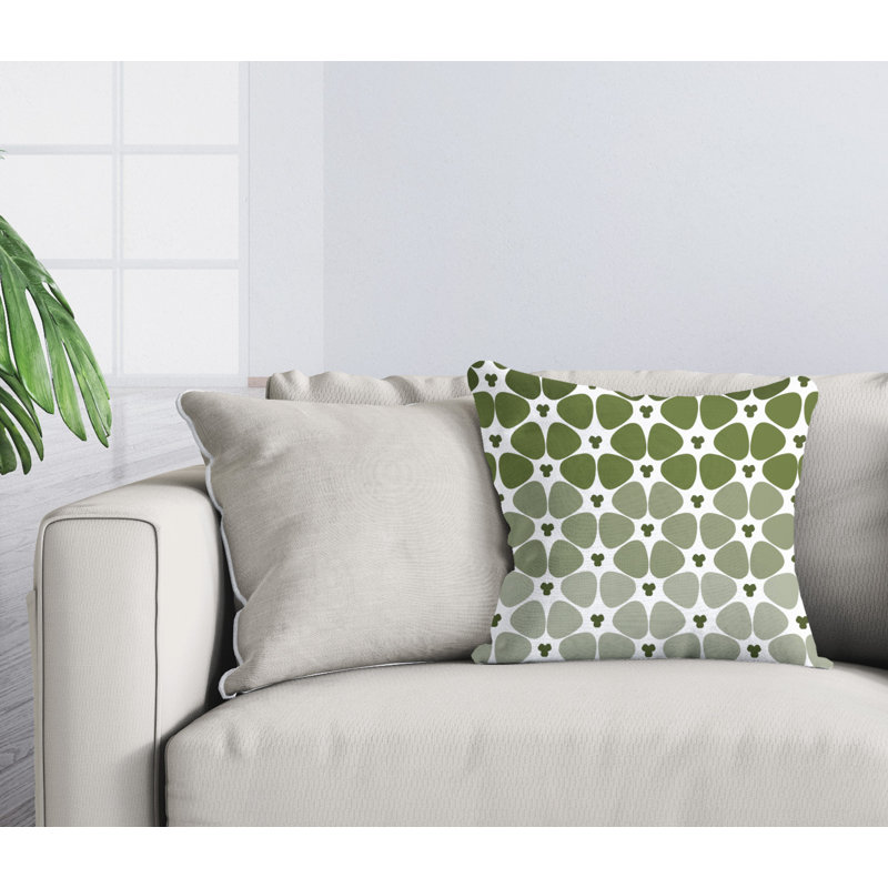 Housse et insert de coussin d'extérieur carré Shani, L 15 po x H 15 po, Vert