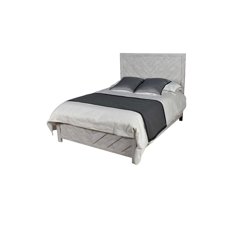 Grand lit de style contemporain en bois, une tête de lit confortable et élégante pour la chambre à coucher - d'inspiration moderne, avec
