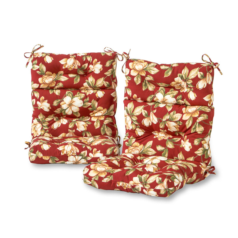 Lester Outdoor High Back Chair Cushion, Roma Floral, 2