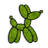 Whimsical Topiary Balloon Playful Moss Dog Wall Art
