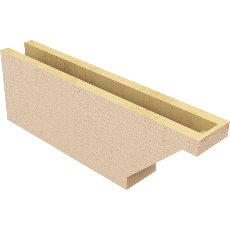 Burlington Woodgrain TimberThane Rafter Tail, Primed Tan, 8" H x 24" W x 4" D