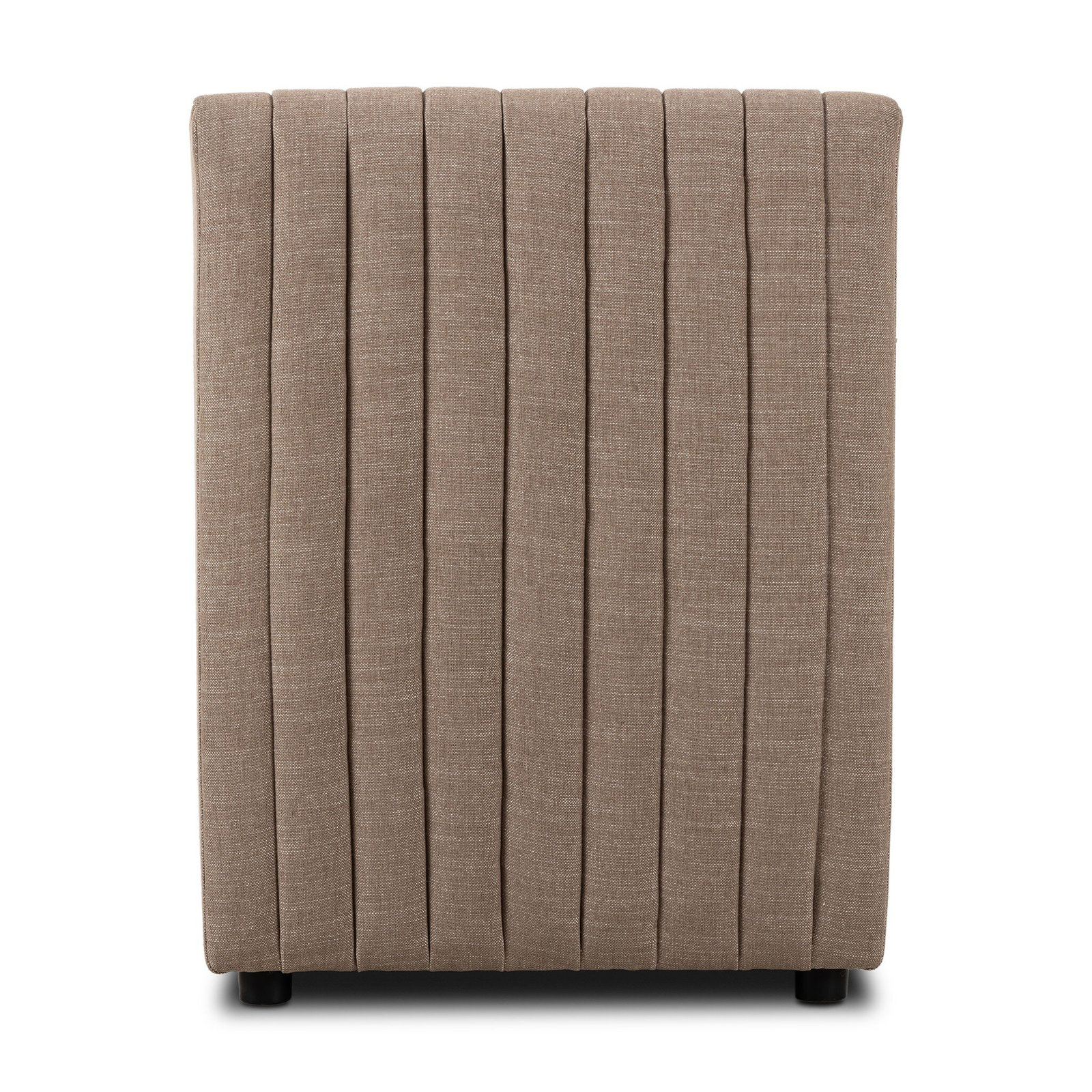 Brandt Genuine Leather Dining Chair, Crypton Nomad Taupe Polyester Blend