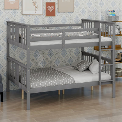 Bunk Bed with Ladder for Bedroom and Guest Room