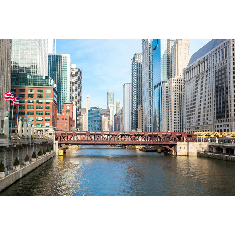 Chicago River - Photographie sur toile tendue, H 8 po x l 12 po x P 1,25 po
