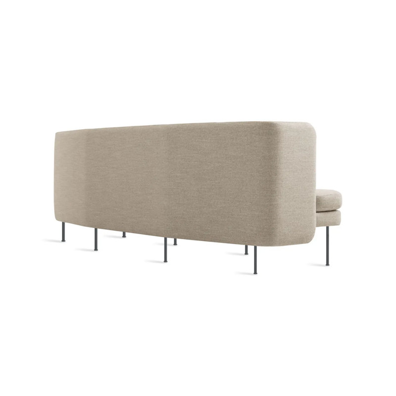 Bloke Sofa, Tait Stone Textured Basketweave, 34" H x 95" W x 32" D, Slate