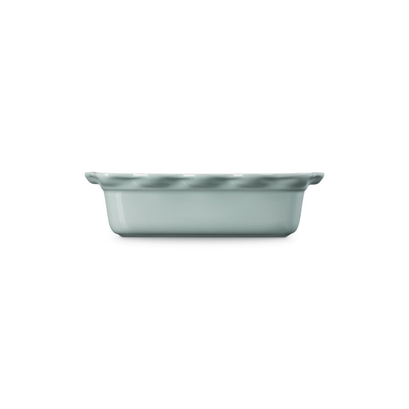 Le Creuset Stoneware Heritage Pie Dish & Fluted Loaf Pan, 9 In. Each, Oyster, Green