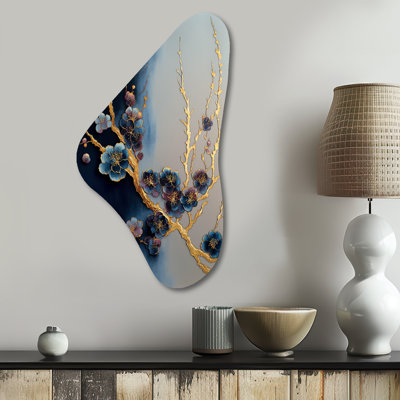 Kitt - Tree Bonsai Boomerang Shape Assymterical Metal Wall Art