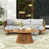 Grey Cushion/Teak Frame est en rupture de stock