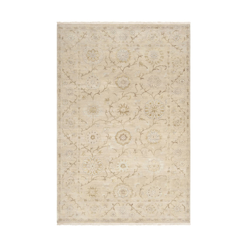 Hand Knotted Wool Oriental Indoor Rug, Rectangle 5'6" x 8'6"