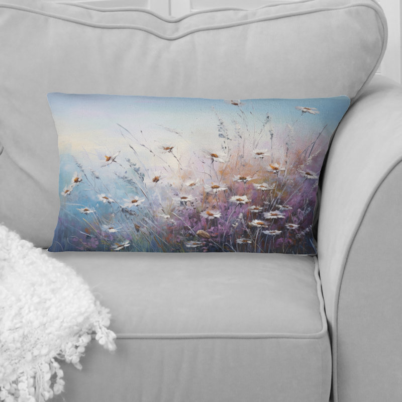 Coussin décoratif mauve Wildflowers