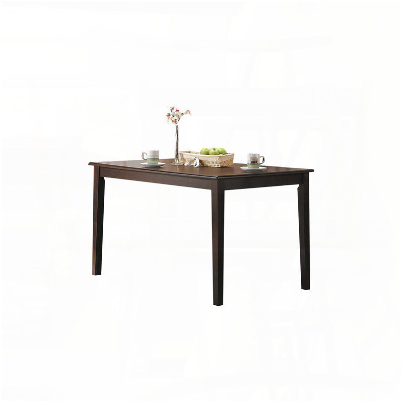Table à pieds rectangulaire avec finition espresso