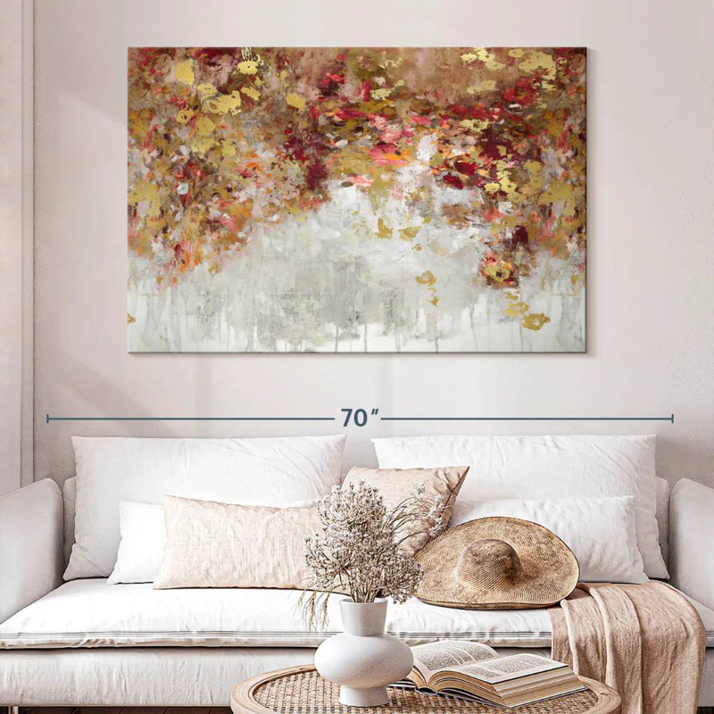 Avery Charmed Red And Gold, 34" H x 51" W